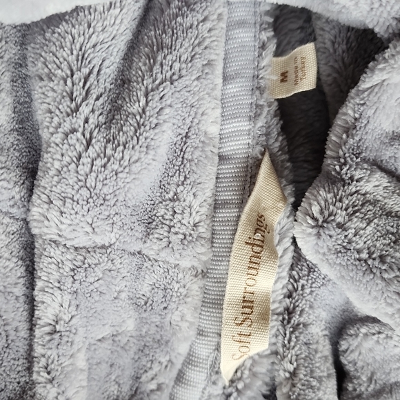 SOFT SURROUNDINGS Glacier Pullover sz M Women's Gray Plush Fleece Oversized Top - Picture 4 of 6